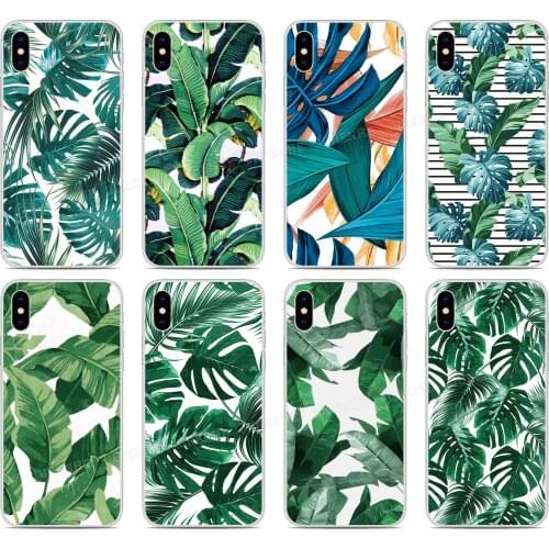 Tpu Soft Silicone Tropical Leaf Cover Cases For Blackview A80 A60 BV9600 BV6300 Pro Phone Case Back Protective Cover Fundas