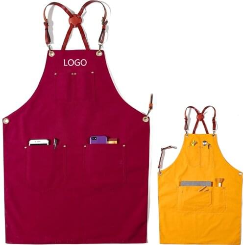 Double-sided apron, barista, baker, florist, milk tea shop, barber shop, work clothes customized logo