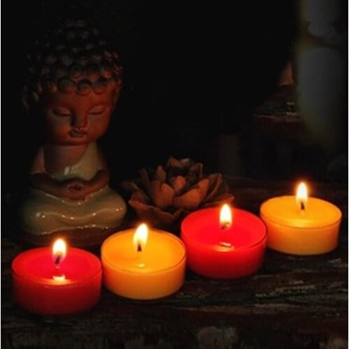 Ghee Butter Candle Natural Colorful Red Wax Aromatherapy Floating Candles Scented Candle Wick Photophore Yellow Candles 50KO338