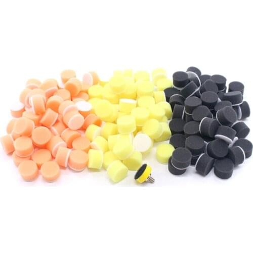 151Pcs 25mm Sponge Waxing Buffing Polishing Pad for Car Polisher M6 Polishing Pad Backer Plate for Dremel Rotary Tool