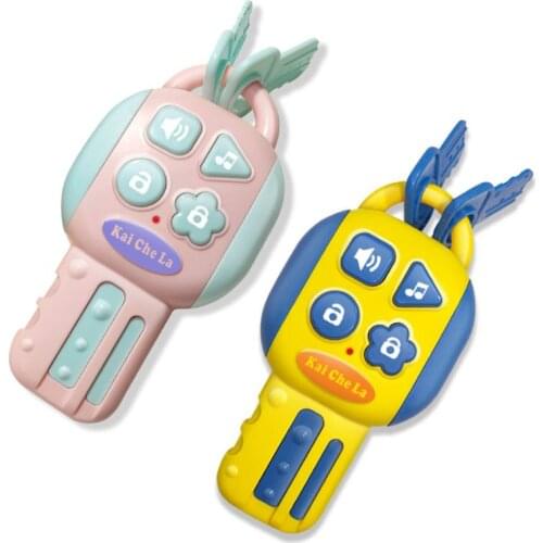 Car Key Lock Toy Remote Control Musical Flash Toys Baby Early Educational for Infants Toddlers Kids