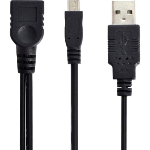 Cablecc CY Black Color Micro USB 2.0 OTG Host Flash Disk Cable with USB power for Galaxy S3 i9300 S4 i9500 Note2 N7100 Note3 N90
