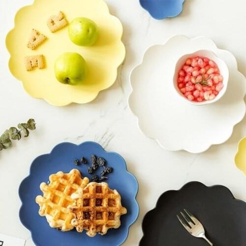Japanese style ceramic creative dim sum plate frosted Western food plate tableware set dinner plates