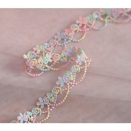 3 Meters Beige Brown Luxury Lace Trim Lace Applique for Clothes Home Textiles Apparel Sewing Embroidery Lace Fabric