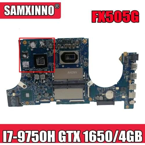 Akemy Motherboard For Asus TUF Gaming FX505G FX505GT FX95GT FX95GT9750 Laptop Mainboard I7-9750H GTX 1650/4GB GDDR5