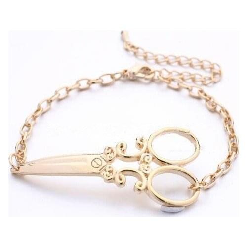 Fashion Scissors Style Bracelets Lobster Clasp Link Chain for Women Wholesale