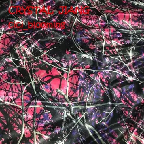 Muddy Girl Camo Bridal Satin Fabric 150cm Width