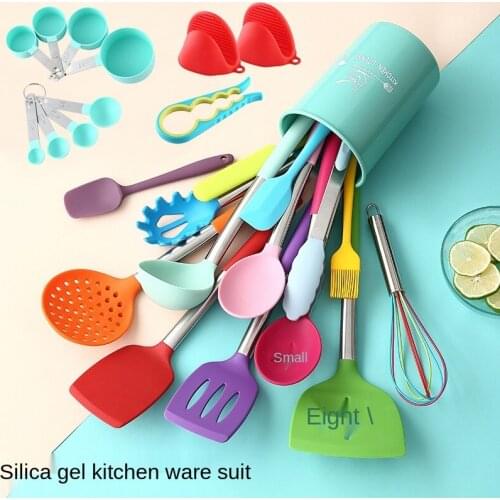 Kitchen Utensil Set 15/20Piece Cooking Utensils Silicon and Stainless Steel Non-stick Spatula Set Baking Tool Set Gift