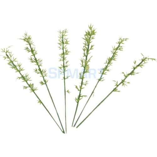 New 2015 Brand New 100Pcs Plastic Model Bamboo Trees Green Scale 1:75