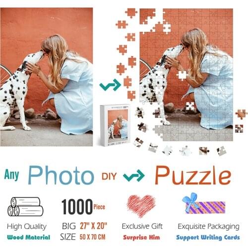 1000 Pieces Custom wooden Puzzle toys Photo DIY Jigsaw Puzzle Perfect Idea As Personalized Gift For You Jigsaw Adults&Children