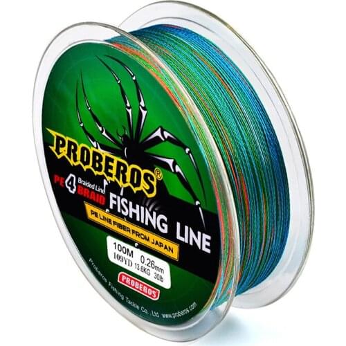 100M Strong Fishing Line 20M/color Five colors PE Line 0.4#-10# Braided Line Green Label