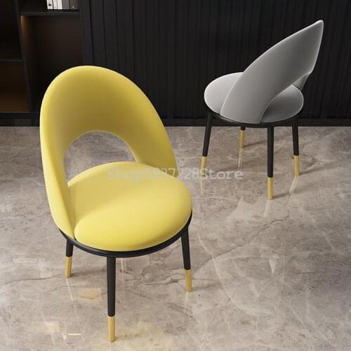 Nordic Luxury Home Make-up Stool Computer Desk Chair Dessert Shop Dining Table Chair Reception Discussion Armchair