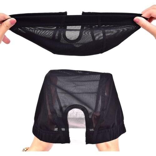 1PCS Hair Net Elastic For Making Wig Mesh Dome Cap Mesh Cap Black U Part Wig Cap