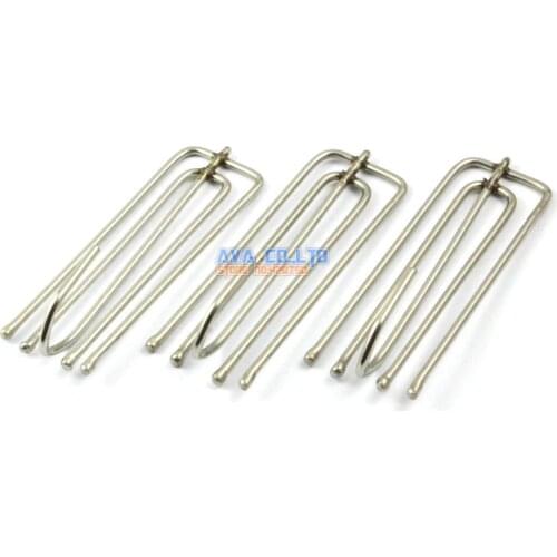 15 Pieces Silver Tone Stainless Steel Prong Curtain Pleat Hooks Pleater 70x22mm