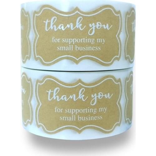 Thank You for Supporting My Small Business Seals Stickers Kraft Labels Package Decoration Labels Stationery Stickers Mail Labels