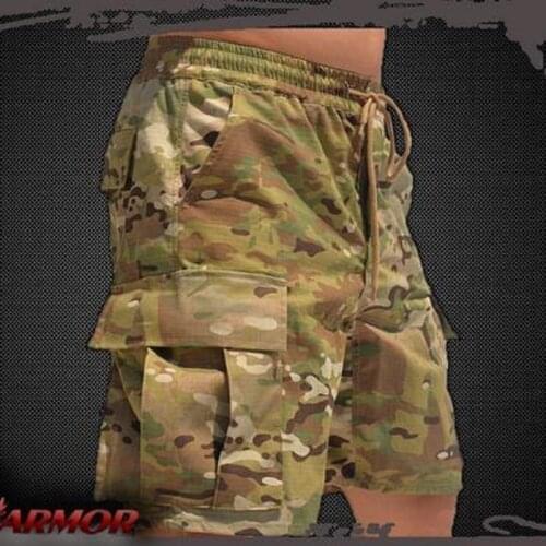 Outdoor Sports Tactics Camouflage Tactics Elastic Band Shorts