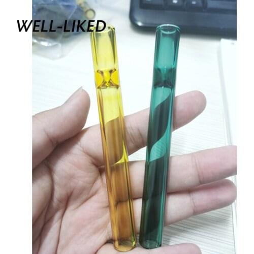 2 PCS Glass Cigarette Holder Tube For Tobacco Cigarettes Smoking Smoke Filter Pipes Mouthpiece Hookah Smoking Accessories