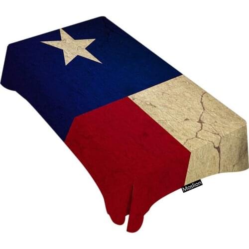Vintage Texas Flag Tablecloth Table Cover for Dining/BBQ/Picnic/Coffee Table