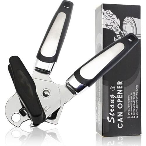 High quality stainless steel powerful can opener manual stainless steel multi-function powerful can knife can opener