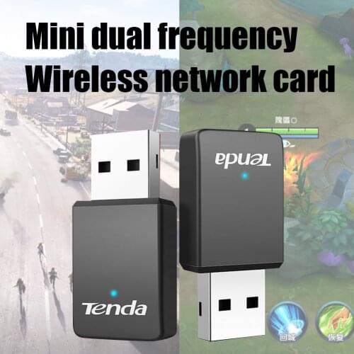 Wifi Mode Tenda U9 650Mbps USB Wireless Adapter 2.4GHz/5GHz WiFi Receiver Dongle Mini Dual Band Network Card for Desktop Laptop