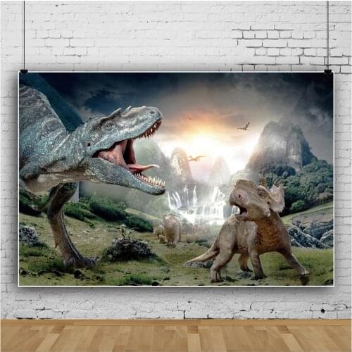 Era of Dinosaurs Children Background Decoration Photography Studio Tyrannosaurus Kids Birthday Party Photo Backdrop Cloth