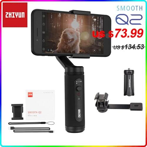 Zhiyun Smooth Q2 / Smooth 4 3-Axis Smartphone Handheld Gimbal Stabilizer for iPhone 11 Pro Max XS X 8P Samsung S10 S9 S8 Huawei