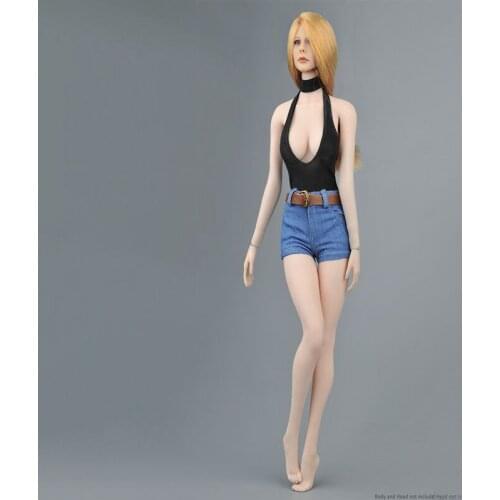 ZY5026 1/6 Scale Female Sexy Cosplay Girl Clothing Women Low-cut Short dress Denim Shorts Clothes For 12" Action Figure DIY