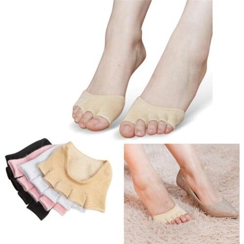 1 Pair Sweat Absorb Invisible Soft Foot Care Unisex Forefoot Nursing Toe Socks