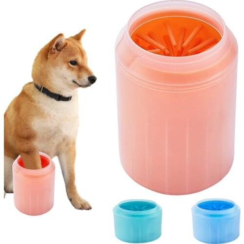 1Pc Pet Cat Dog Foot Wash Clw Cleaning Tool Manual Rotary Cleaner Cup Soft Silicone For Small Medium Big Dogs Grooming