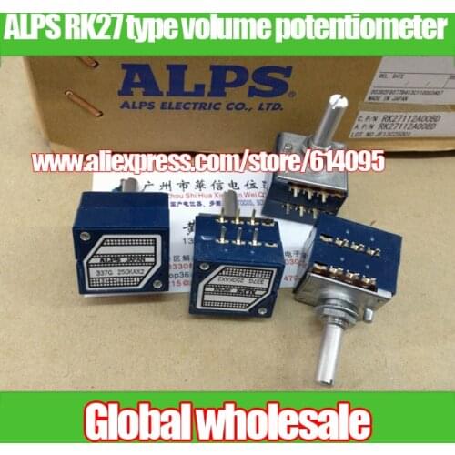 1pcs ALPS RK27 type volume potentiometer A250K / 6 foot round handle 25MM