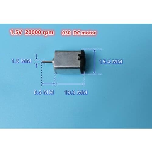 10pcs/lot, 1.5V 20000rpm 030 DC motor high speed metal brush for toys