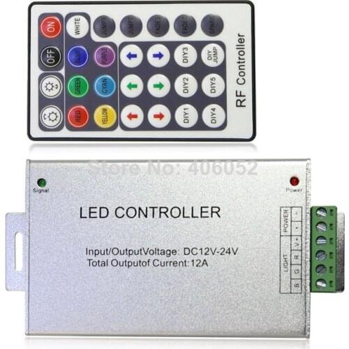 12A 28 keys RF remote control RGB led controller dc 12V-24V for 5050 / 3528 led strip free shipping
