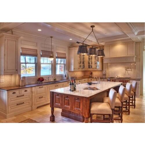 2020 traditional solid wood kitchen furnitures solid timber kitchen cabinets TK204