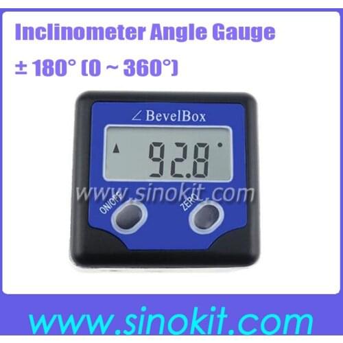 360'Magnets base digital inclinometer angle gauge meter spirit level Horizontal Bevel Box Measuring Tool JY-180BB(TWO KEYS,C)