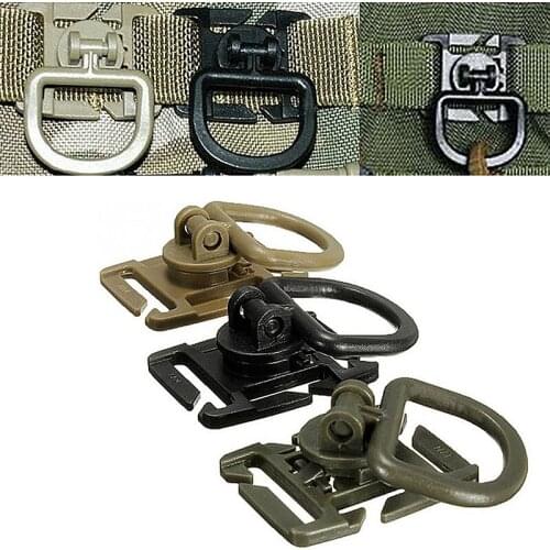 5Pcs Rotatable D-Ring Carabiner Clips Climbing Rope Webbing Buckles Outdoor Climbing Gear Backpack Tactical Carabiner EDC Tools