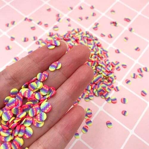 50g Polymer Hot Clay Slice Crafts Colorful Fake Sprinkles for Slime Accessories DIY Nail Arts Decoration Scrapbooking 5*6mm