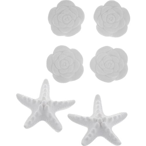 6x Gypsum Air Freshener Aromatic Stone For Home Car Decor Seastar Rose Shape