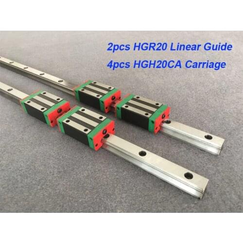 Free shipping 20mm HGR20 1200mm 1300 1400 1500mm linear guide rail with carriage HGH20CA or HGW20CA CNC parts