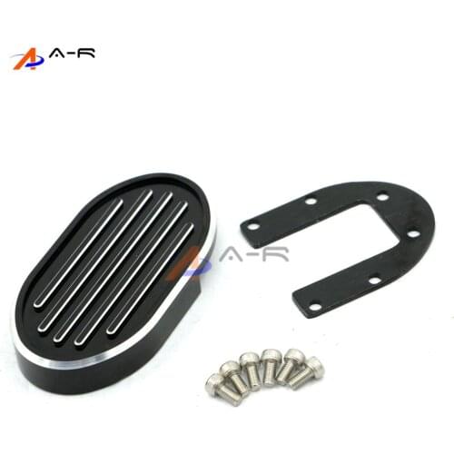 CNC Billet Brake Pedal Pad Cover Footpeg pads for Harley Sportster XL883 XL1200 Dyna Fat Bob Softail V-Rod Street Night Rod