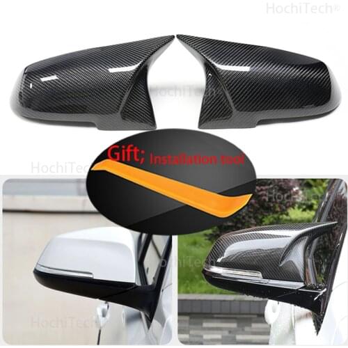 For BMW 4 Series F32 F33 F36 420i 428i 435i Coupe & Convertible & Gran Coupe 2014-up Rearview mirror cover carbon fiber style