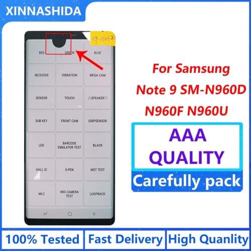 For Samsung Note 9 SUPER AMOLED LCD screen, with touch function and a few small defects
