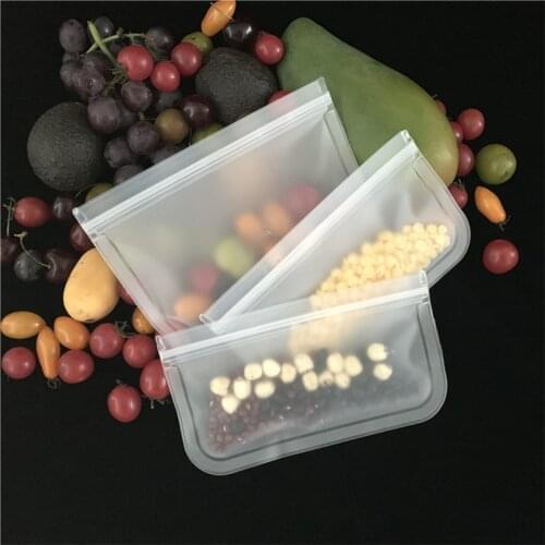 Silicone Food Storage Containers Leakproof Containers Reusable Stand Up Zip Shut Bag Cup Fresh Bag Food Storage Bag Fresh Wrap