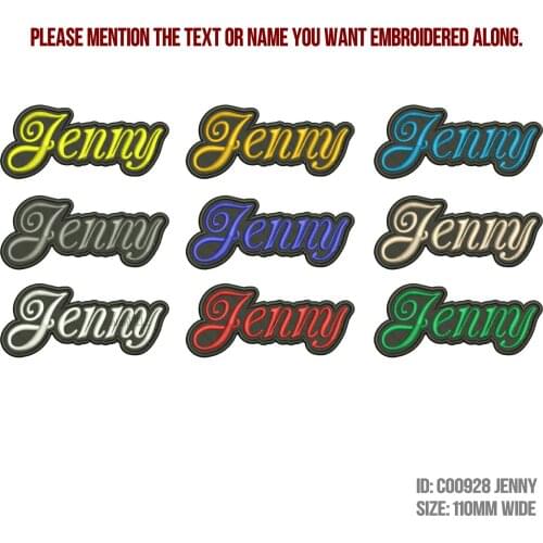 Custom Embroidered Name Patch 110MM Wide Biker Motorcycle Badge Tag Vest Personalized