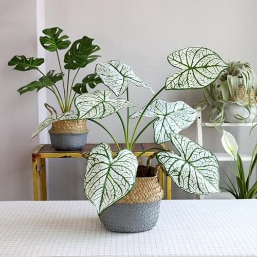 Artificial Palms Plants Leaves Faux Turtle Leaf Fake Tropical Large Palms Tree Leaves for Home Garden Flowers Decor can