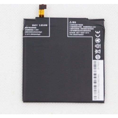 ISUNOO 20pcs/lot Mobile Phone Battery BM31 3050mah For Xiaomi Mi 3 3 M3 Mi3 BM31 Internal Phone Lithium Polymer Battery + Gift