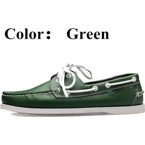 Mens Designer Shoes Men Genuine Leather Docksides Classic Green Boat Shoes For Homme Femme X156 Hombre Mujer Nautico Shoes
