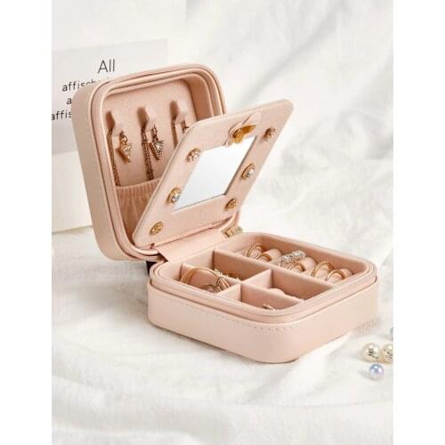 Jewelry Packaging Box Casket Box For Exquisite Makeup Case Cosmetics Beauty Organizer Container Boxes Graduation Birthday Gift