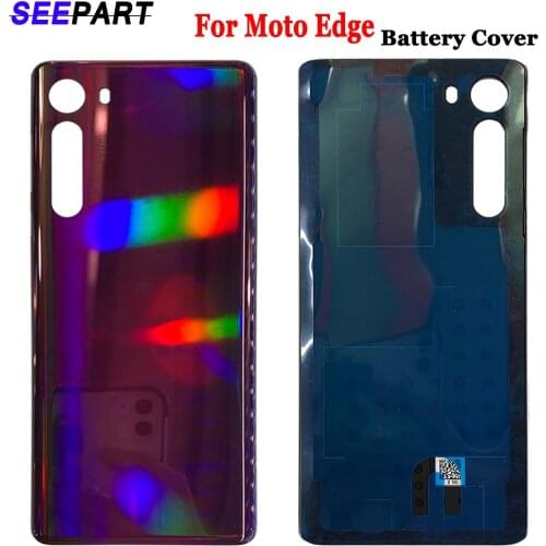 Battery cover For Motorola Edge Back Battery Cover XT2063-3 Glass Housing Rear Door Panel Case Repair Parts