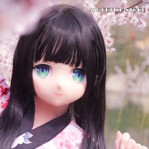 KXZ02)Customize Half/Full Head Female/Girl Resin Japanese Cartoon Character Animego Cosplay Kigurumi Mask Crossdressing Doll