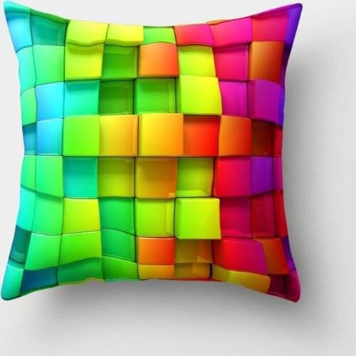 HOT SALES Color Shock Aurora Cushion Cover Throw Pillow Case for Home Chair Sofa Decoration Square Pillowcases